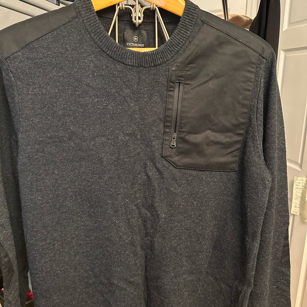Victorinox Men's Charcoal Crewneck Sweater